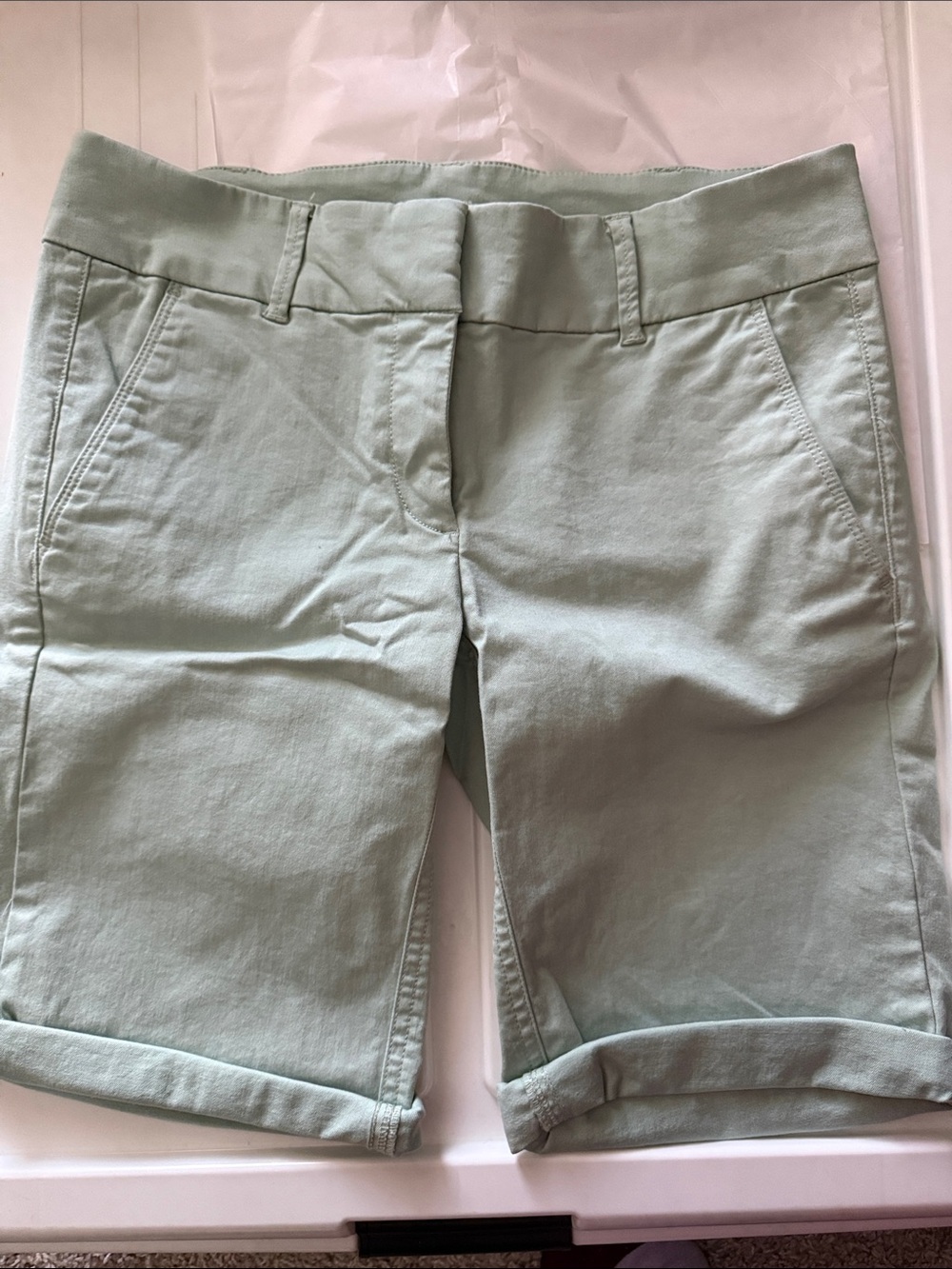 Ann Taylor Mint Green Bermuda Shorts